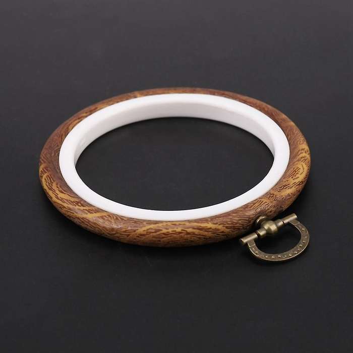 4 Pieces Embroidery Hoop Imitated Wood for Craft Sewing and Hanging
