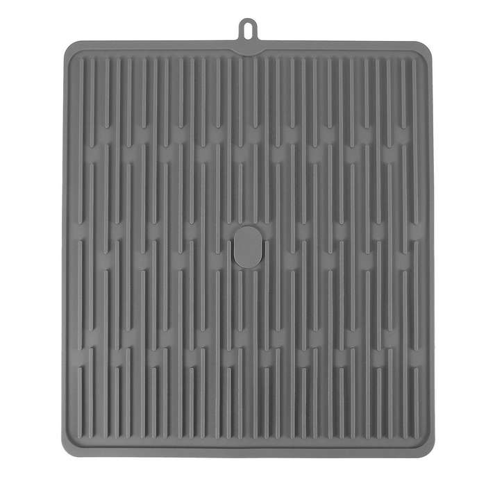 Dish Drying Mat, for Kitchen, Heat Resistant Mat (dark Gray)