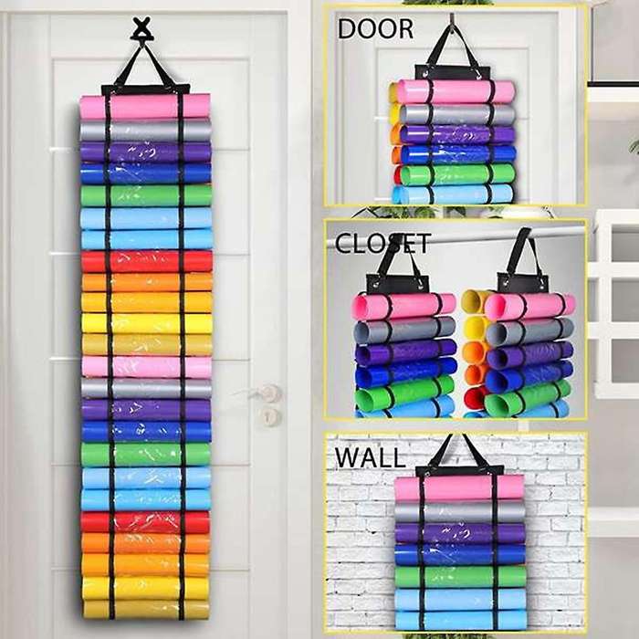 Vinyl Roll Holder 48 Compartments Craft Vinyl Organizer Storage Rack