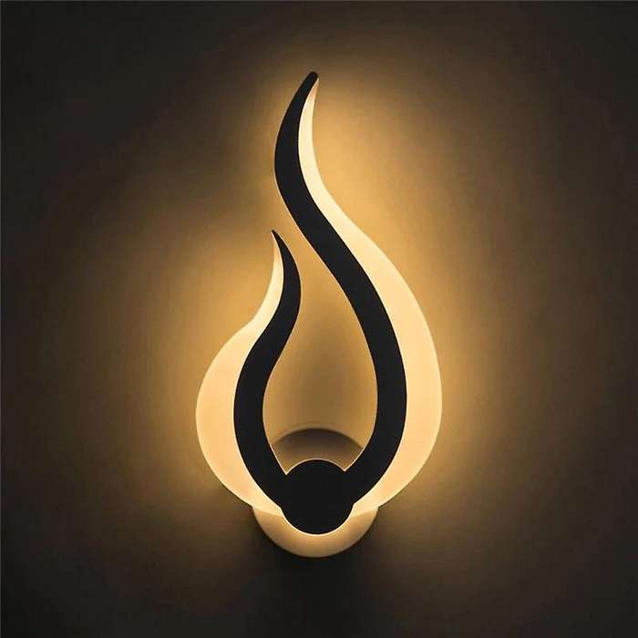 Led Up Down Wall Light Lighting Fixture Flame Design Bedside Light