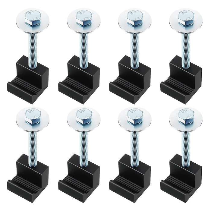 8 Pcs Truck Tool Box Mounting Kit Black J Hook Crossover Tool Box Tie