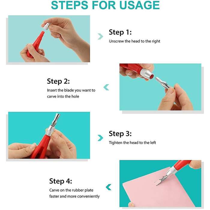 Rubber Stamp Making Kit,block Printing Tool Kit,linoleum Cutter