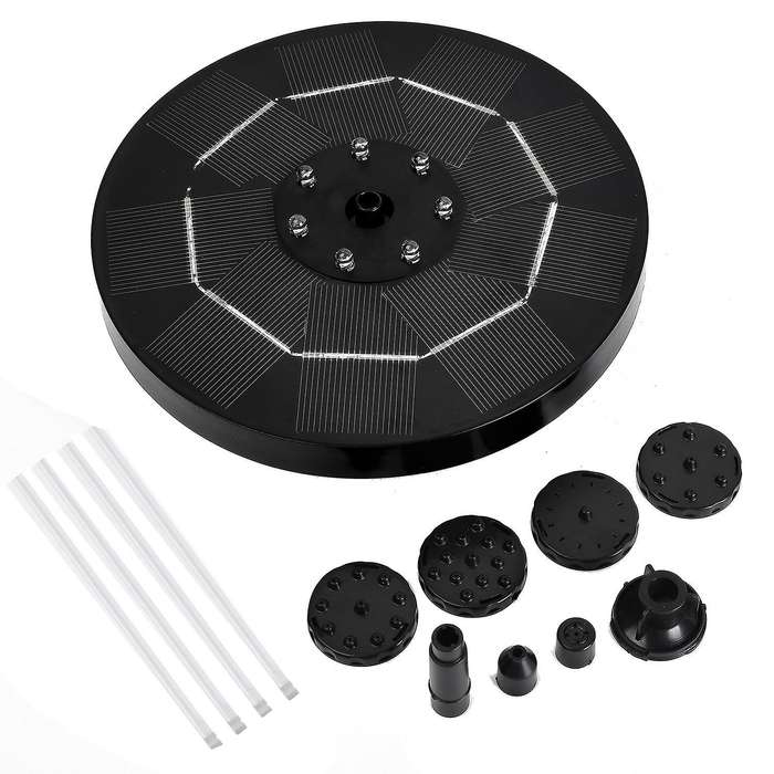 3.5w Led Solar Fountain Pump with Led and Power Storage Function