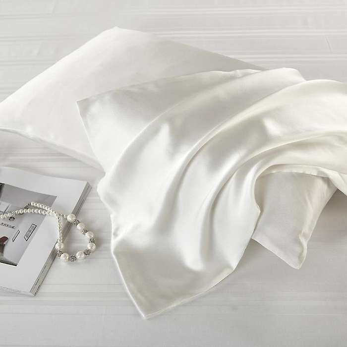Both Sides Natural Pure Mulberry Silk Pillowcase White