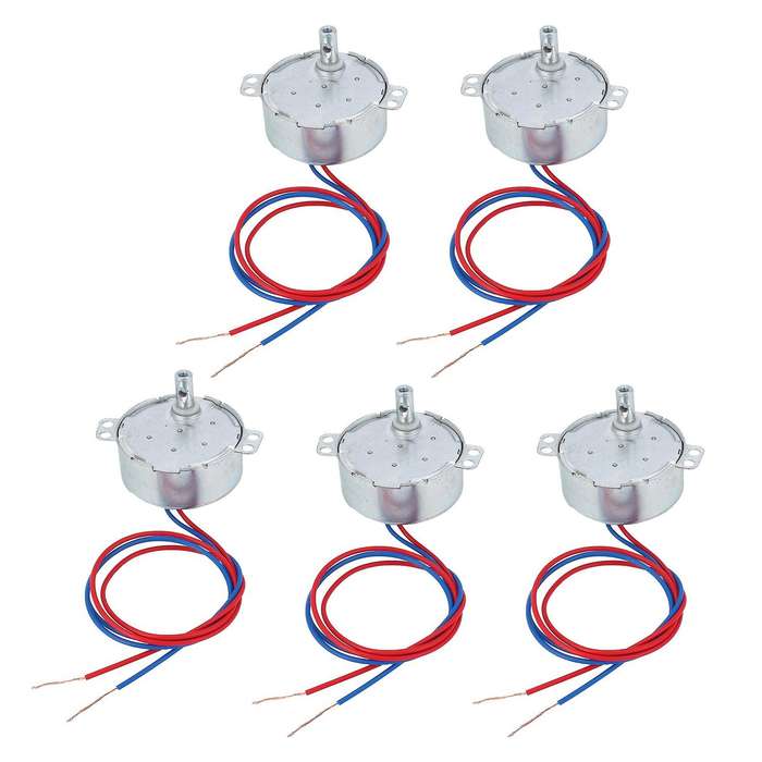 5x Ac 220v-240v 4w 3rpm Ccw/cw 20mm Thickness Ac Synchronous Motor