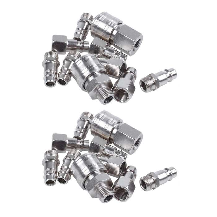 20x Raccord Rapide Compresseur Pneumatique Systeme Forme Europeen