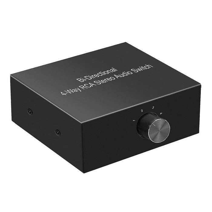 4-way Stereo L/r Sound Channel Bi-directional Audio Switcher