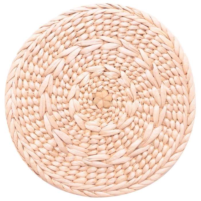 4 Pcs Natural Weave Placemats Round Braided Rattan Tablemats 7.9 In