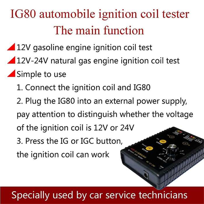 Automobile Ignition Coil Tester Car Gas Oil Petrol Vehicle Natural Gas 24v Gasoline 12v Coil Ignitio