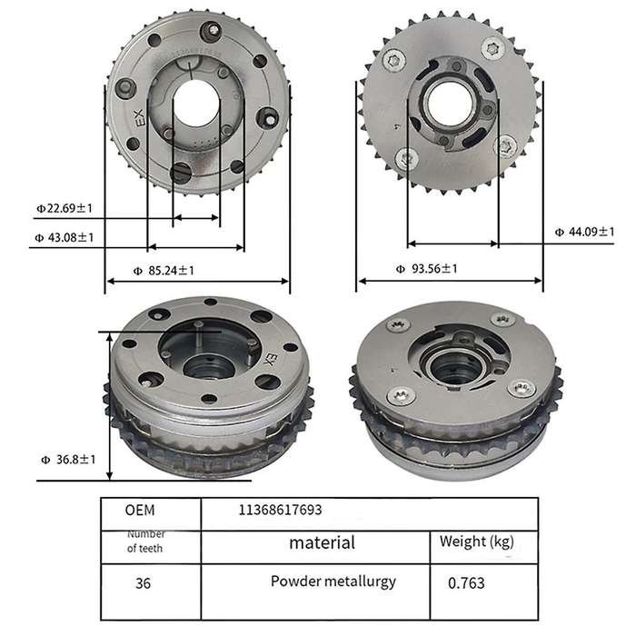 Automotive Timing Gear Phase Adjuster Camshaft Sprocket 11368617693 for F31 F34 F33 F32 F20 F46 X1 X