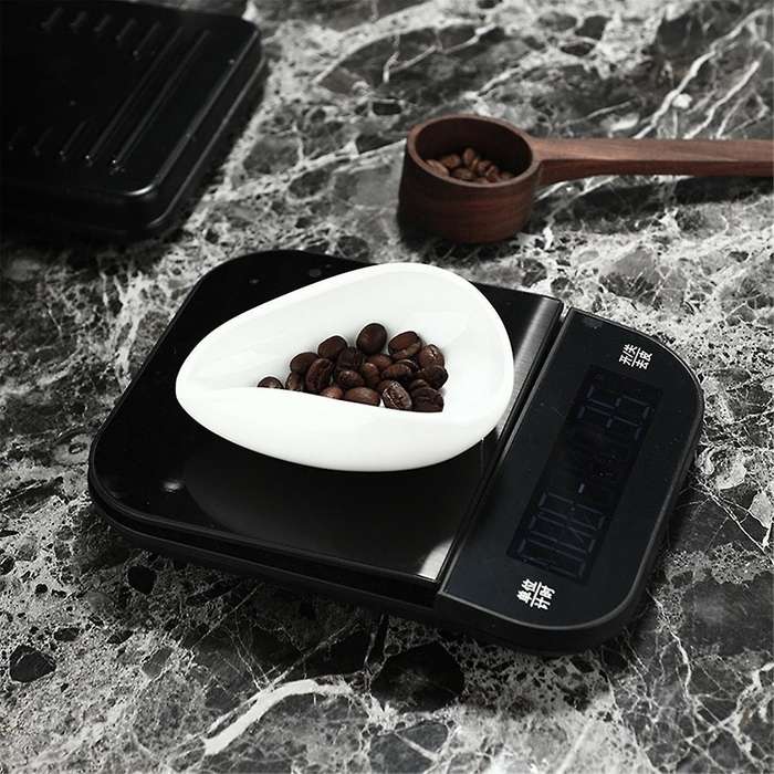 B Coffee Beans Dose Trays Pure White Pottery Teaspoon Tea Separator Set Tools Coffee Bean Spoon Shov