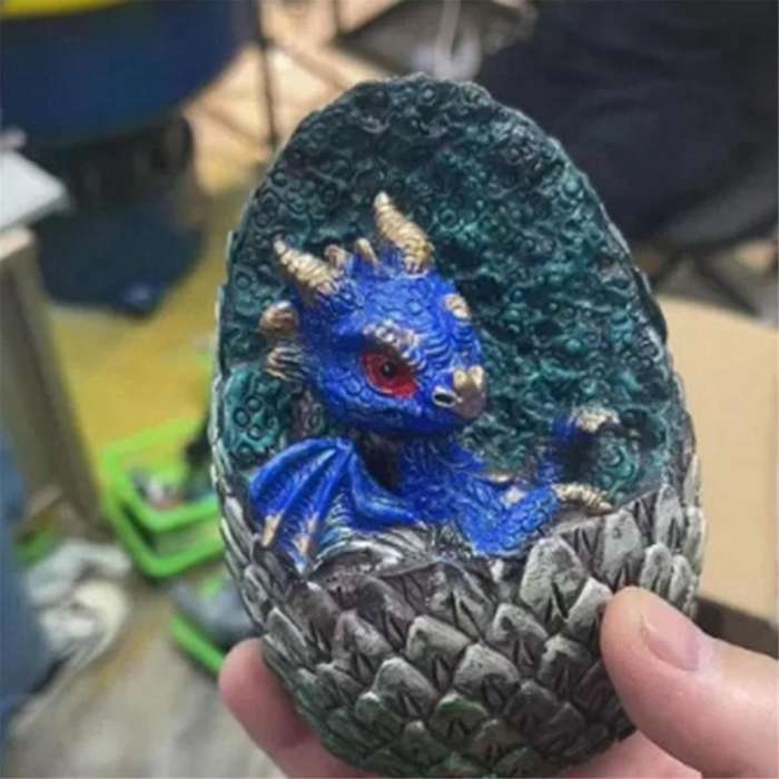 Baby Dragon Egg Statue, Cute Decorations, Resin Crafts, Desktop, Living Room