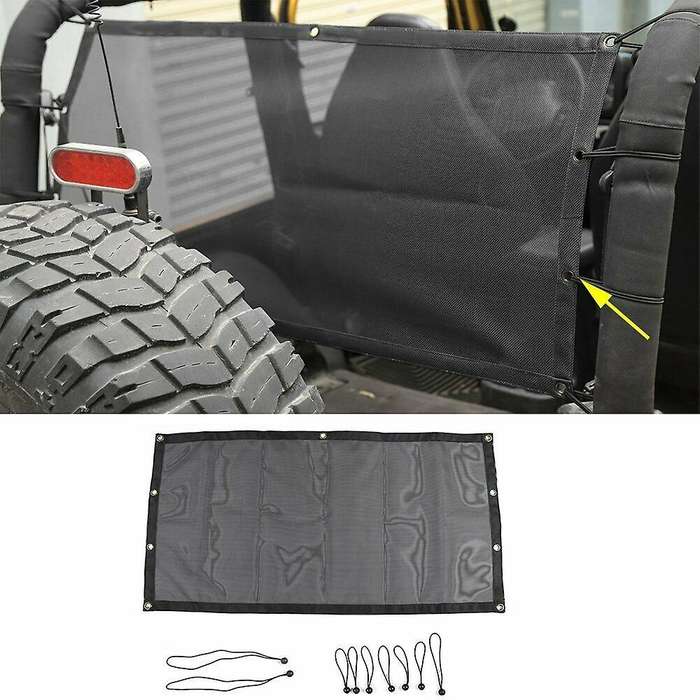 Back Trunk Insulation Sun for JL JK TJ Black Sun Shade Mesh Cover