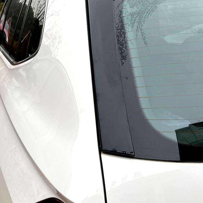 Back Window Rear Spoiler Side Wing Splitter Trim for MK2 2017 2018 Gloss Black 2Pcs
