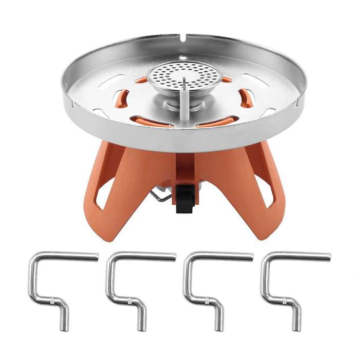 Backpacking Stove Camping Hiking Trekking Travel Canister Stoves, Mini on Canister Burner, Flame Con