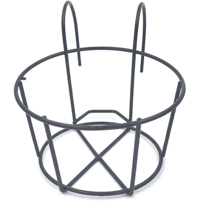Balcony Flower Stand European Style Wrought Iron Railing Potted Hanging Sill Wall Mount(black)