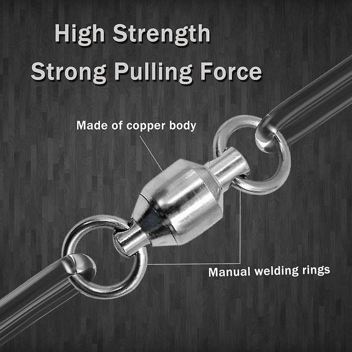 Ball Bearing Swivel, Welding Rings, Solid Rings Connectors Ocean Sea Stainless Steel50Pcs