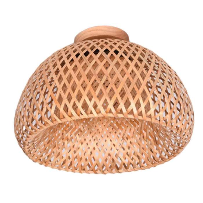 Bamboo Wicker Rattan Light Fixture Mount Hanging Ceiling Lamp for Living Room Bedroom Dining Room,3
