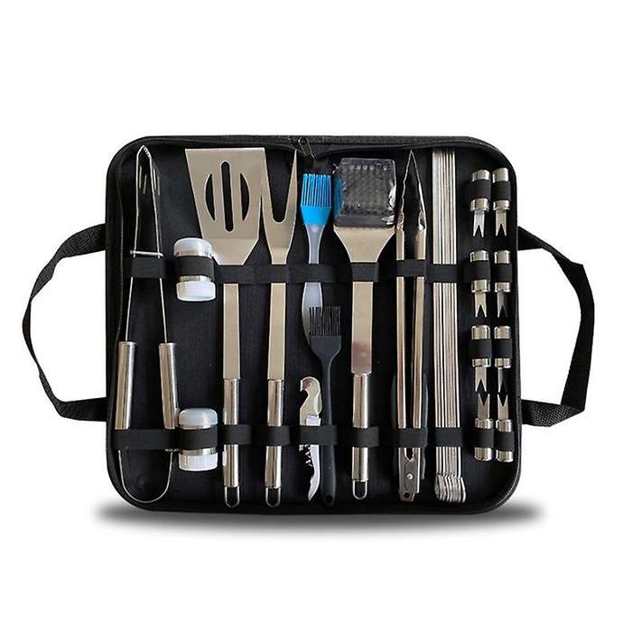 Barbecue Tool Set, 28 Pieces of Stainless Steel Barbecue Set, Suitable for Camping, Kitchen, Barbecu