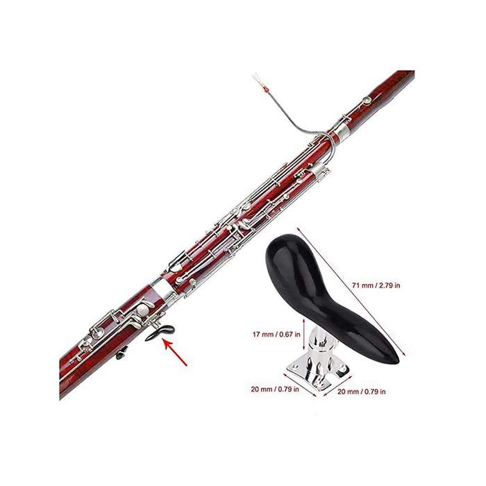 Bassoon Hand Saddle Rest Holder Thumb Rest with Fixing 4 Screws and Base Instruments Accessories