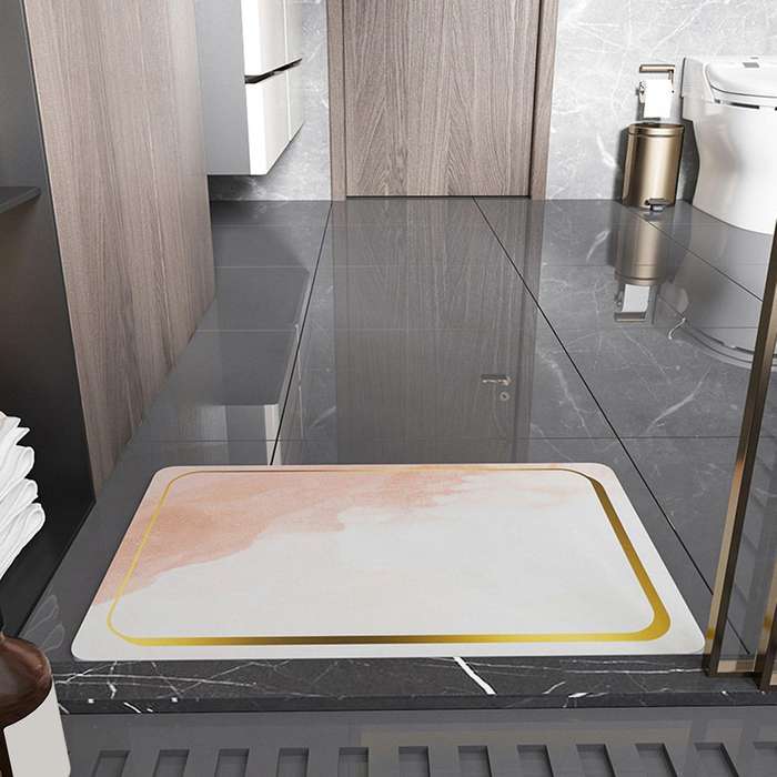 Bathroom Quick Drying Diatom Mud Floor Mat Antiskid Mat Shower Bathroom Clay Floor Carpet Toilet Mat