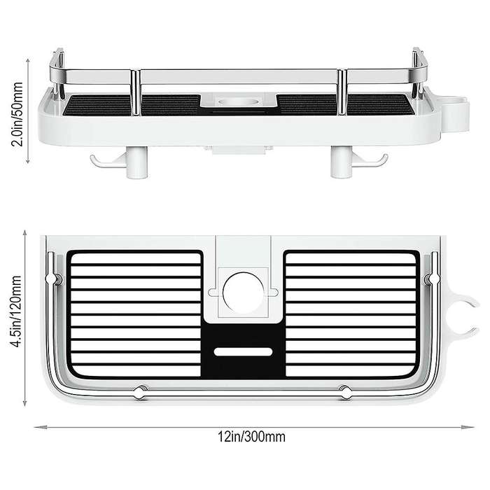 Bathroom Shower Shelf, No Drilling Shower Holders Shower Hanging Bathroom Organiser for Shower Head