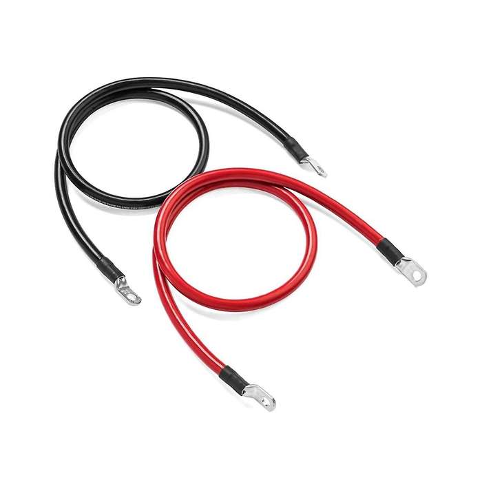 Battery Inverter Cable Set with Terminals 8 Awg Gauge Super Soft Silicone Wire, Power Connection Ca