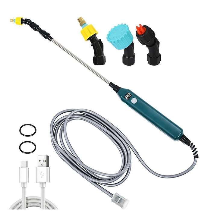 Battery Powered Wand, Electric Sprayer with Power Display, 3 Nozzles and 16.4FT/5M Hoses, Power Disp