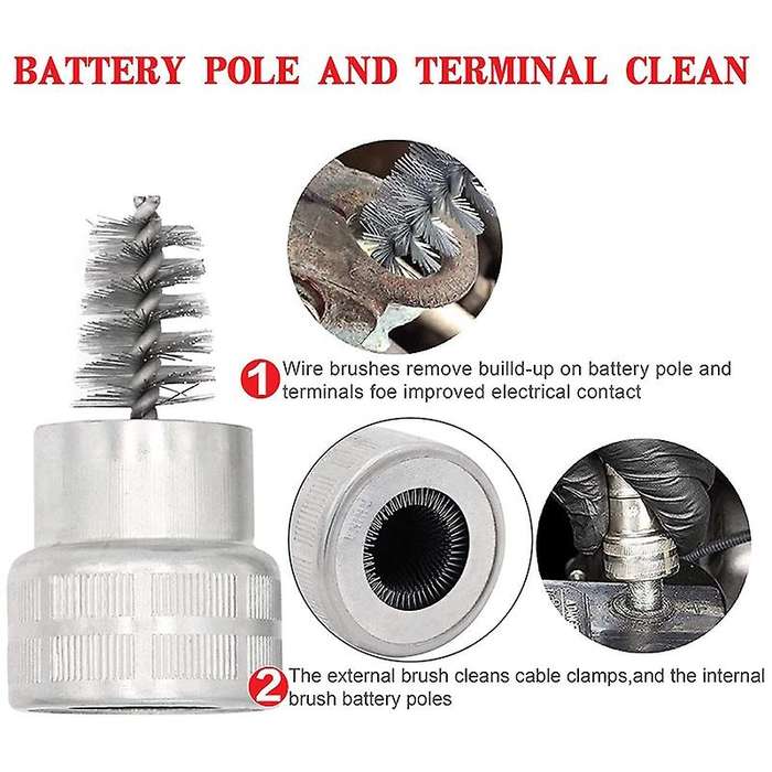 Battery Terminal Anti Corrosion Washers Protector Fiber and Cleaning Brush-2Pcs for Car Marine Boat