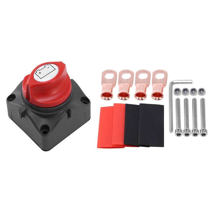 Battery Switch Heavy Duty Battery Power Cut Master Switch Disconnect Isolator for Car Vehicle RV and