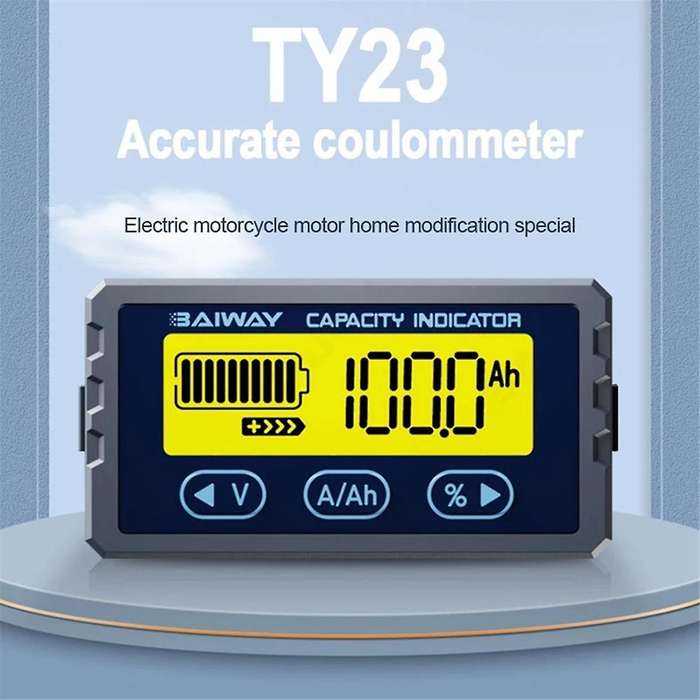 Battery Tester 8V-120V 100A Coulomb Meter Capacity Indicator Lithium Ion Detector Coulomb Meter Volt