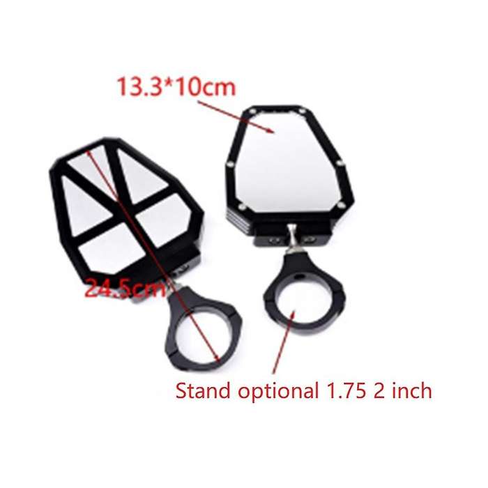 Beach Mirror Motorcycle Reflector 1.75/2 Universal for Atv/utv Red