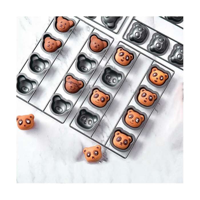 Bear Baking Mold Pan Non-stick Carbon Steel Diy Cute Candy Cake Mold Tools Decoration Biscuit Candy