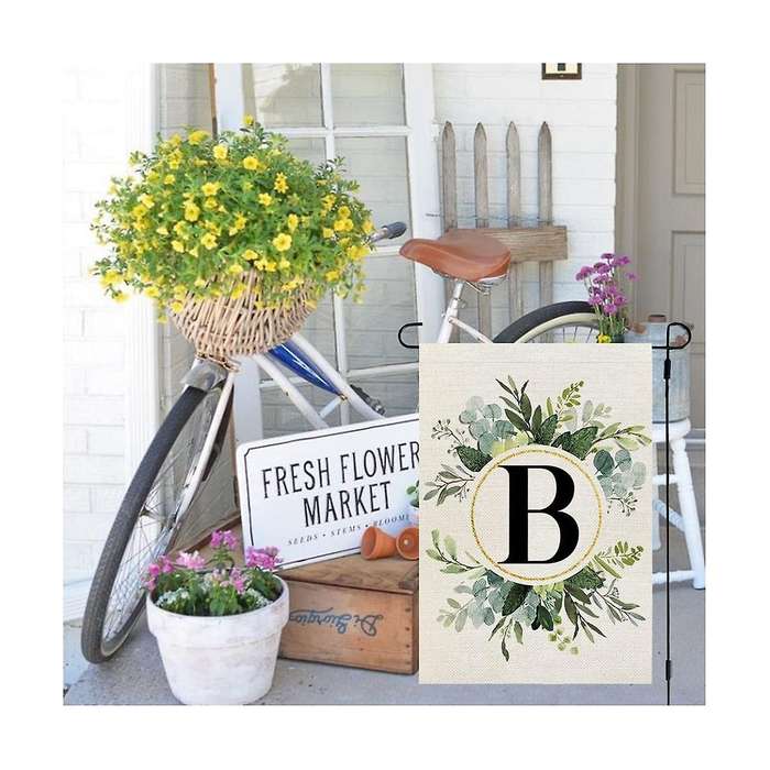 Beauty B Garden Flag Floral 12x18 Inch Double Sided for Outside Small Burlap Family Last Name 3pcs