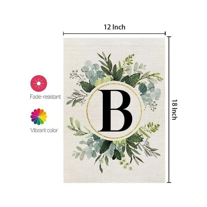 Beauty B Garden Flag Floral 12x18 Inch Double Sided for Outside Small Burlap Family Last Name 3pcs