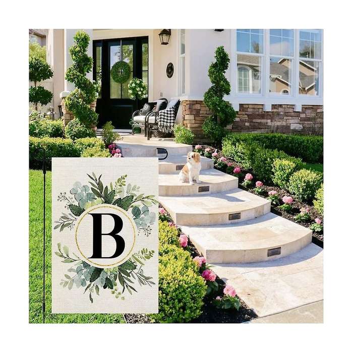 Beauty B Garden Flag Floral 12x18 Inch Double Sided for Outside Small Burlap Family Last Name 3pcs