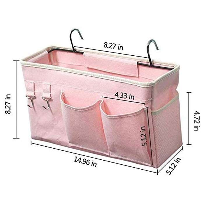 Bedside Storage Pocket,Bedside Hanging Storage Bag for Organizing Mobile Phone,Magazine,Glasses,Pin