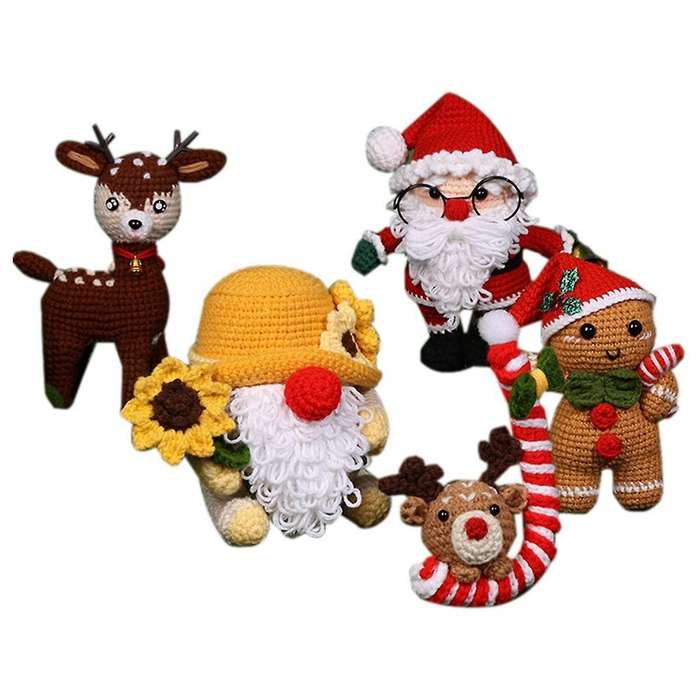 Beginner Crochet Kit Succulent Christmas Series Crochet Kits with Instruction Tutorials Video Tutori