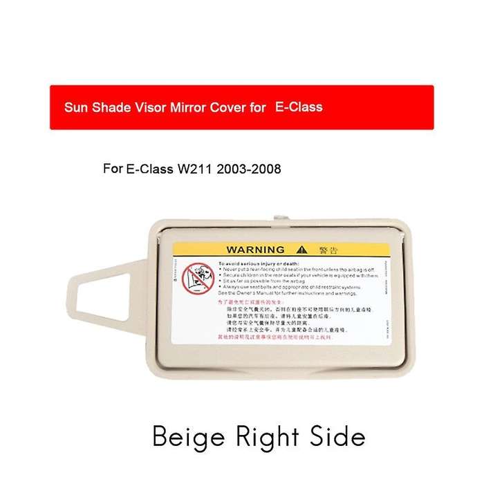 Beige Car Sun Visor Shade Makeup Cosmetic Mirror Cover Right Side for E Class W211 03-08 2118100410