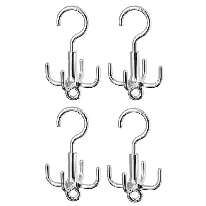 Belt Hanger Tie Rack, 4 Pack Closet Organizer, Storage Hook for Belt, Scarf, Hat,Handbag, Shoes,Bra
