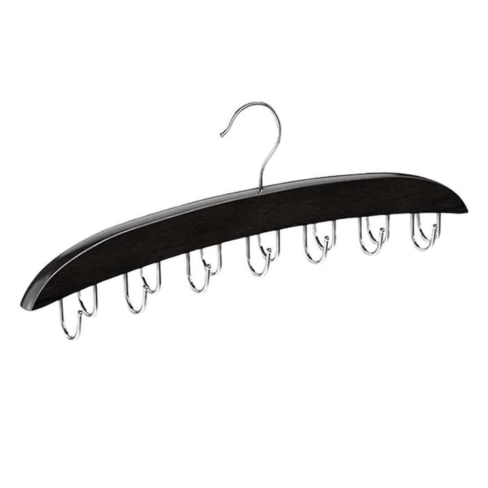 Belt Hanger Belt Organizer Closet Accessories with 14 Hooks Belt Rack Sturdy Wood for Closet Organiz