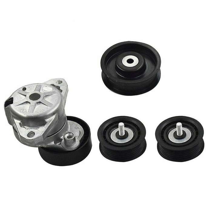Belt Tensioner with Pulley + Idler Pulley for C300 C350 E350 ML350 (4Pcs) 2722021419 2722021019