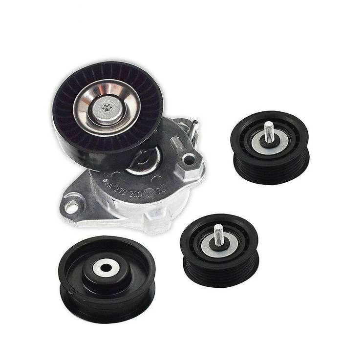 Belt Tensioner with Pulley + Idler Pulley for C300 C350 E350 ML350 (4Pcs) 2722021419 2722021019