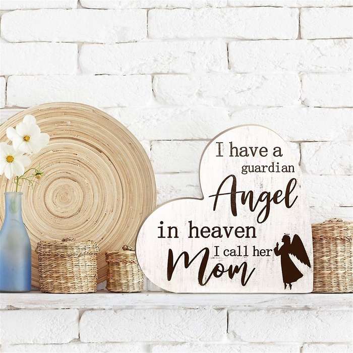 Bereavement Gift Sympathy Memorial Decor Sign Mother's Day Memorial Sign for Loss of Mother Grief Fu
