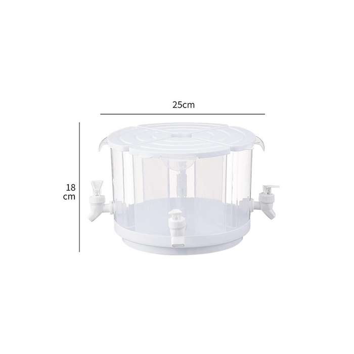 Beverage Dispenser with Spigot 360 Removable Plastic Dispenser, with Dust-proof Lid & Big Capacity