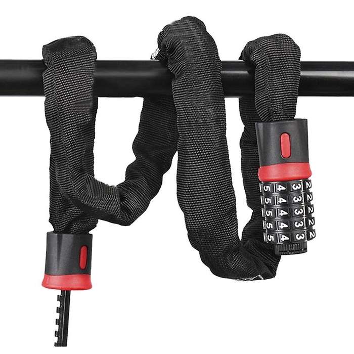 Bicycle Combination Lock (5-Digit Combo) Heavy-Duty, Anti-Theft Chain Cable Security Pick-Resistant
