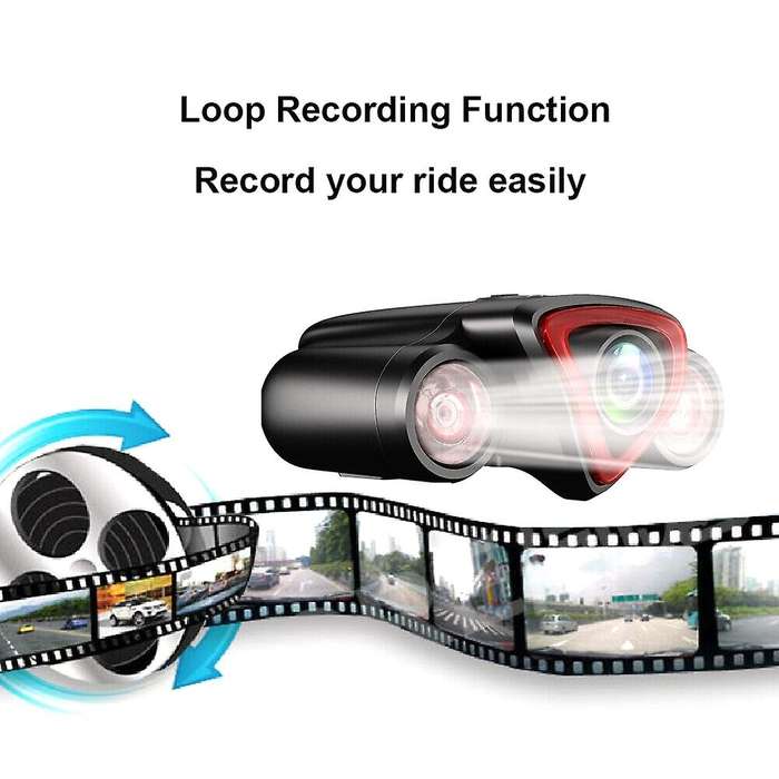 Bicycle Driving Recorder Camera with Dual Lights Support WIFI GPS Track Bike Accessories Rear