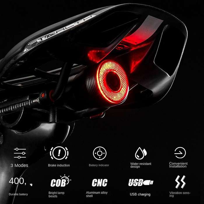 Bicycle Q5 Tail Light Intelligent Sensing Brake Light Equipment Night Tail Light