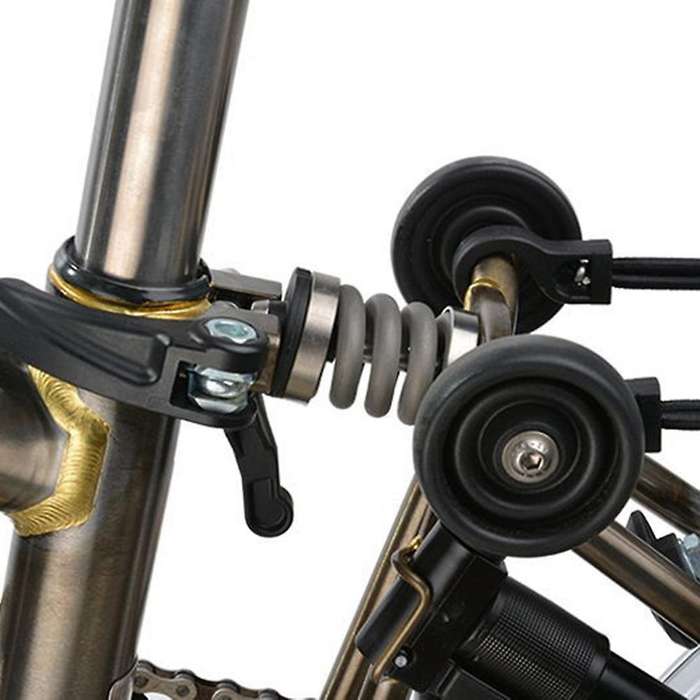 Bicycle Shocks Titanium Bike Cycling Coil Spring Suspension Shock for Bumper Absorber-Gold