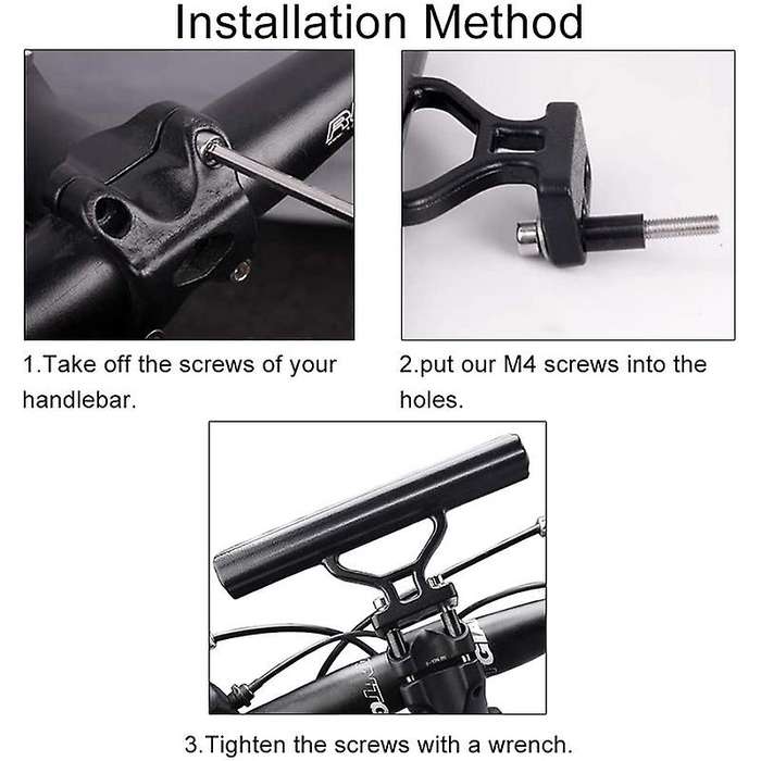 Bicycle Stem Extended Bracket Headlight Mount Bar Computer Holder Lamp Alloy Support Extender